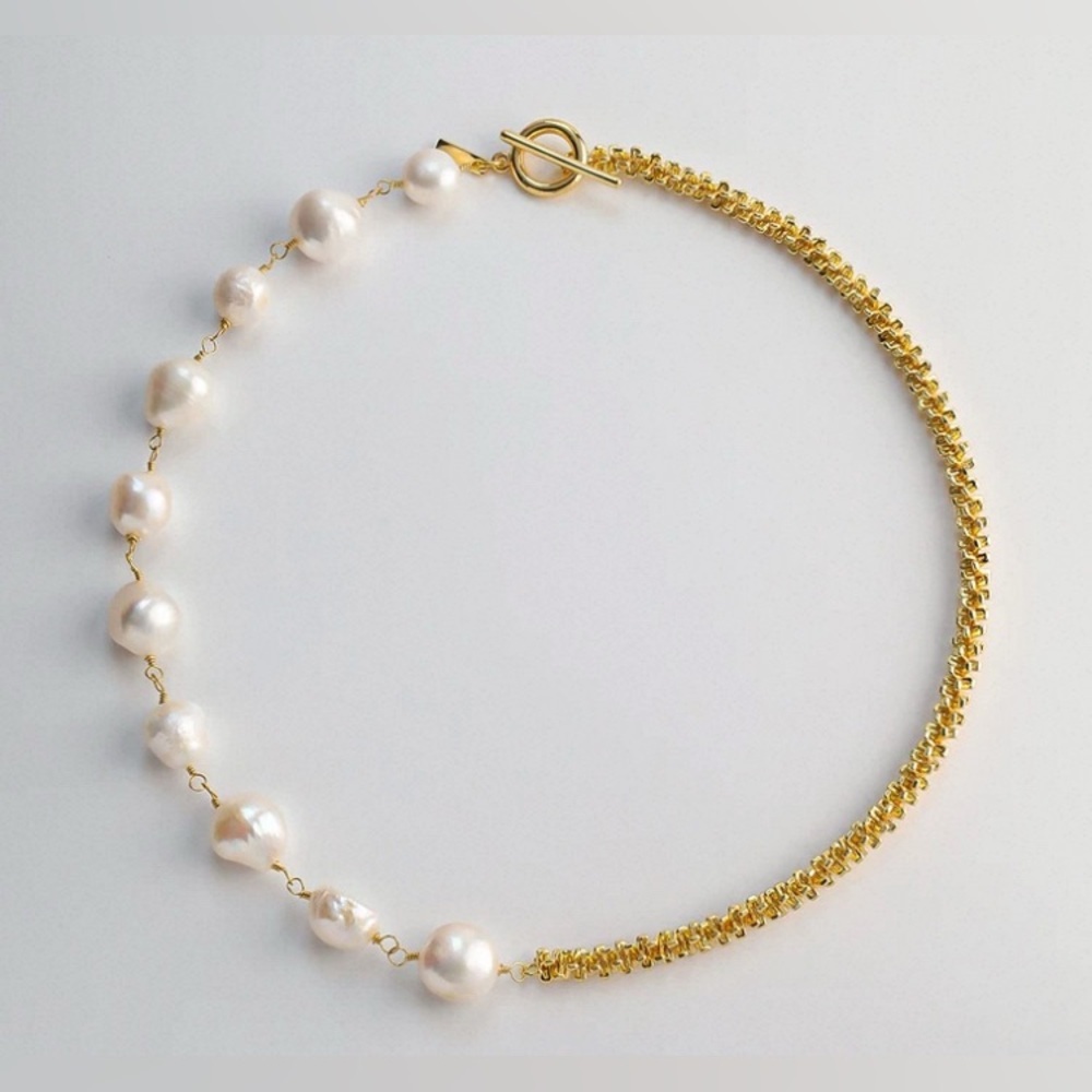 New COS Freshwater Pearl Chain Necklace - Picture 3 of 9